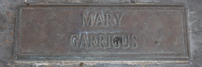 Frances Garrigus name marker