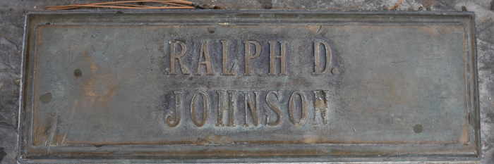 Ralph Johnson name marker