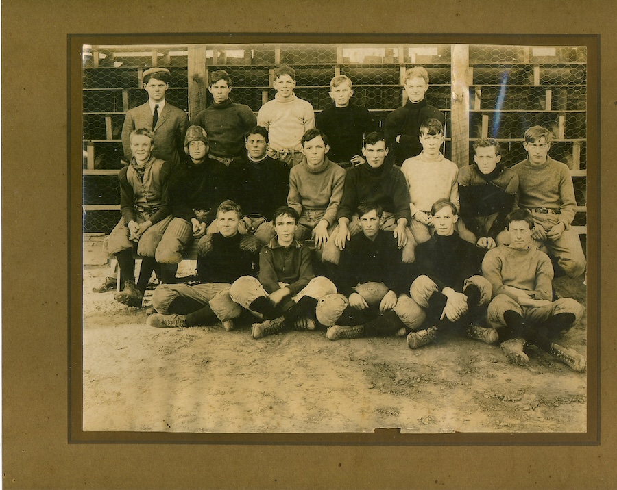Missoula High School photo, 1909, showing James Simpkins