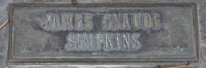 James Simpkins name marker