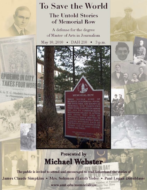 Poster for To Save the World by Michael Webster