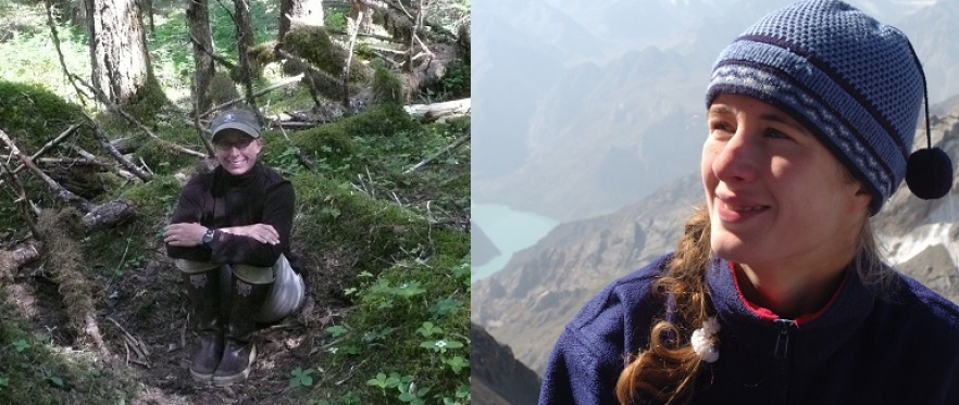 Photo of Dr. Diana Lafferty and Dr. Eugenia Bragina in the field