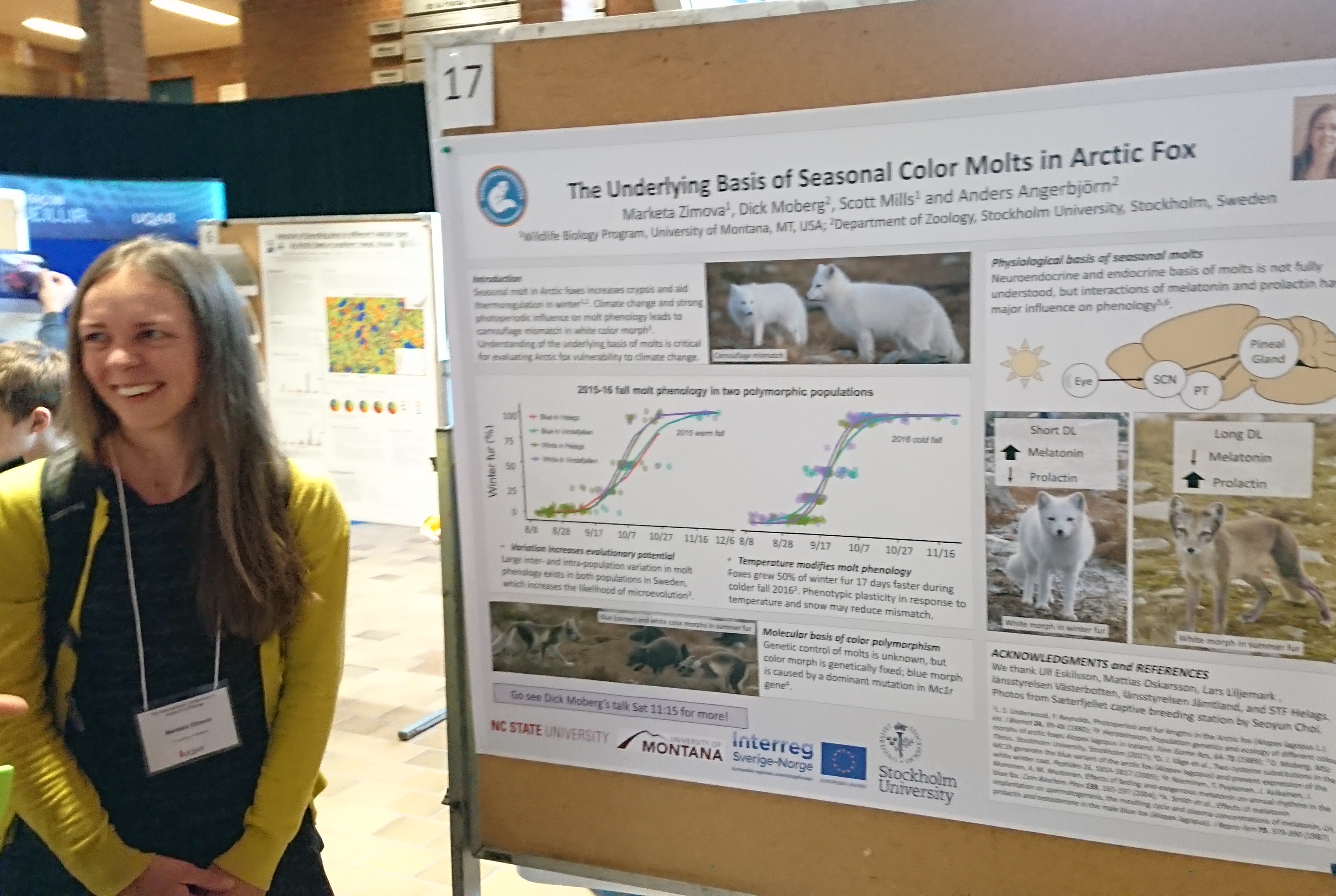 Marketa Zimova with her poster.
