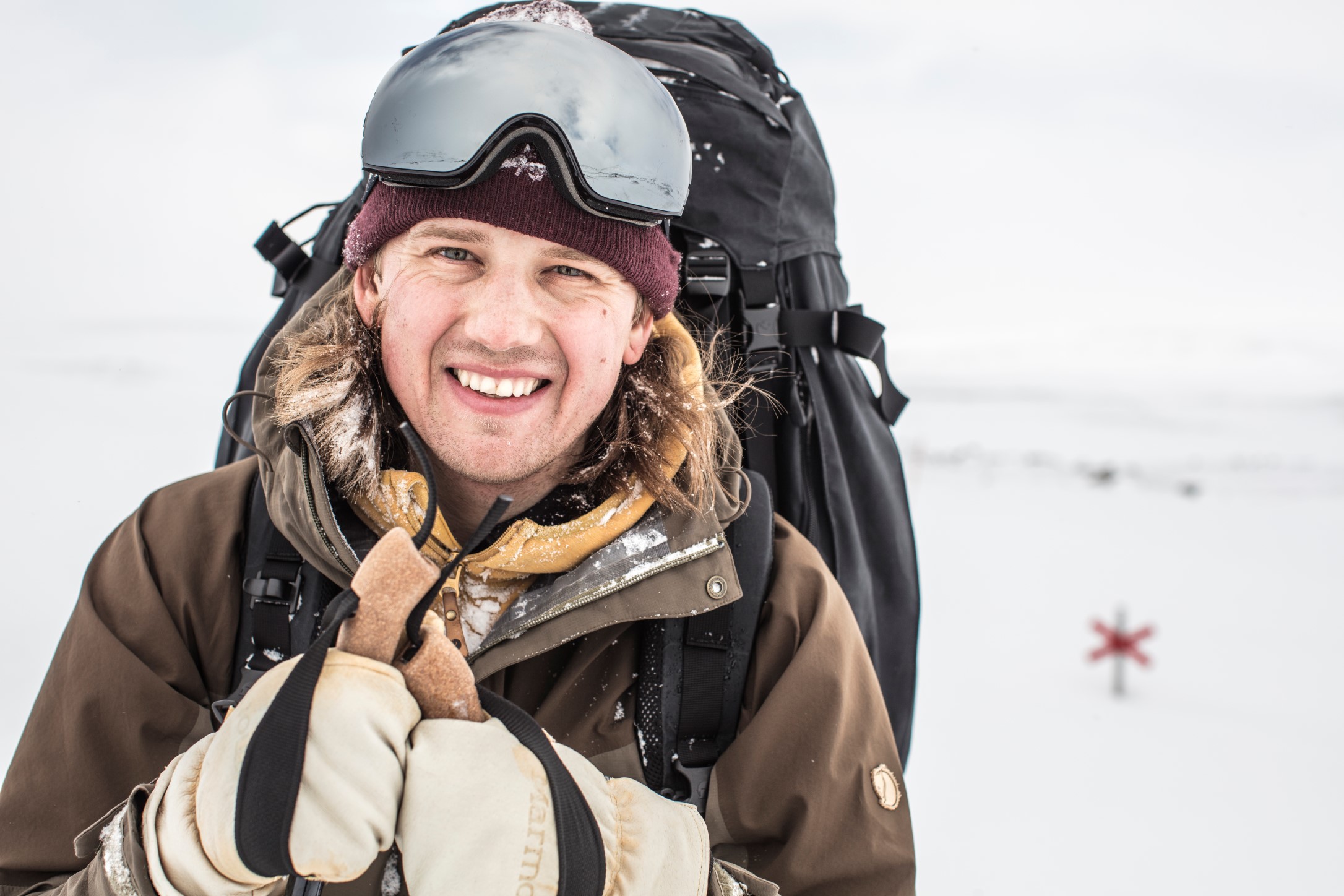 Photo of Moberg doing fieldwork in Sweden. Photo: Håkan Wike