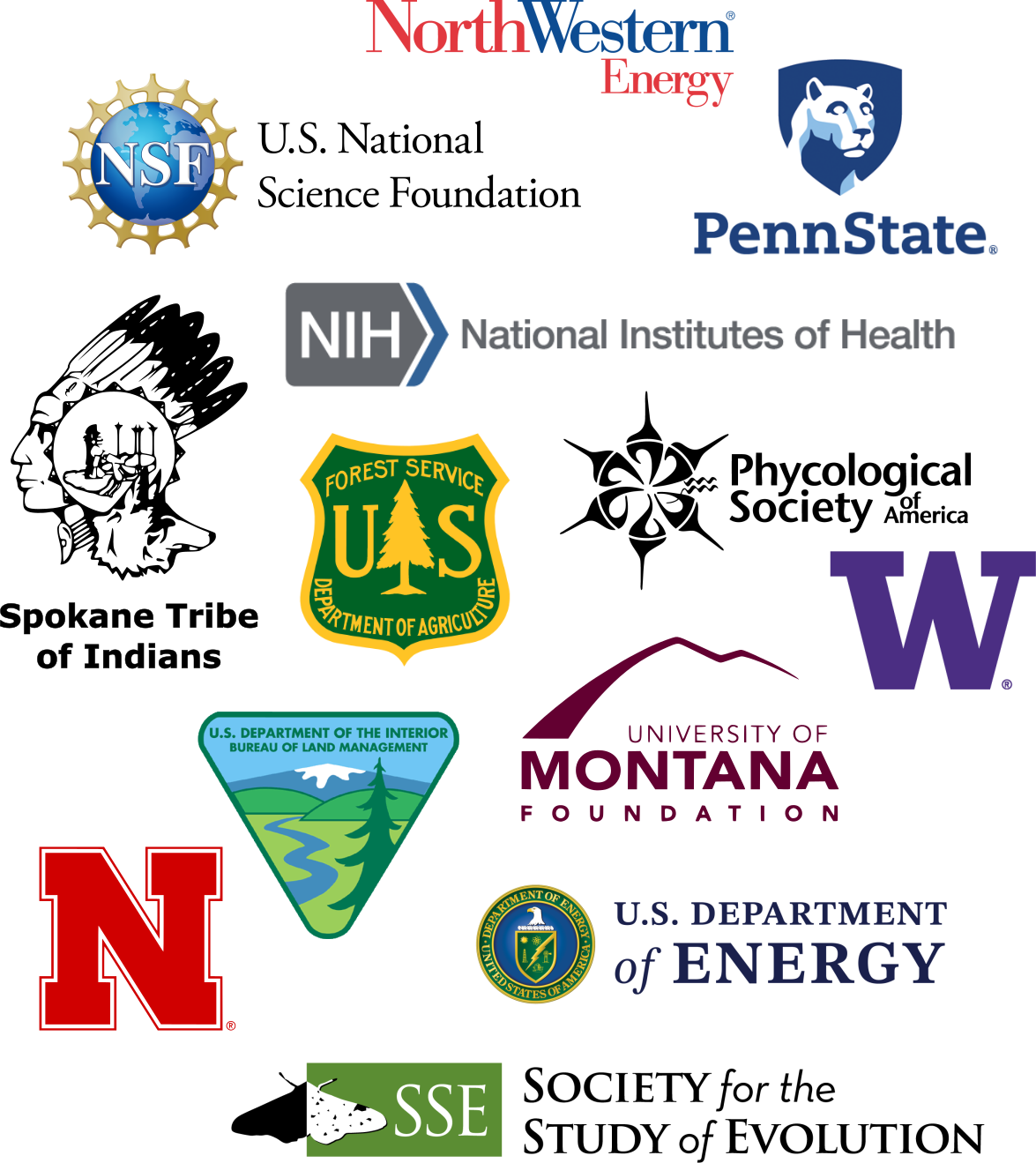 A collage of organization logos.
