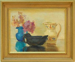 White Peony Against Red by Fra Dana