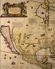 1639 America Septentrionalis by Henricus Hondius