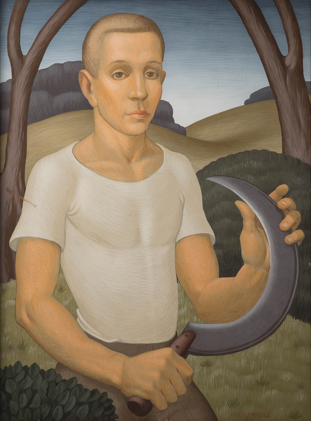 Boy With Sickle by Aden Arnold