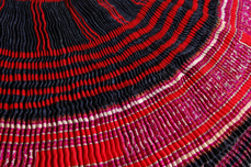Detail of Green Hmong Pleated Skirt by Sao Vang
