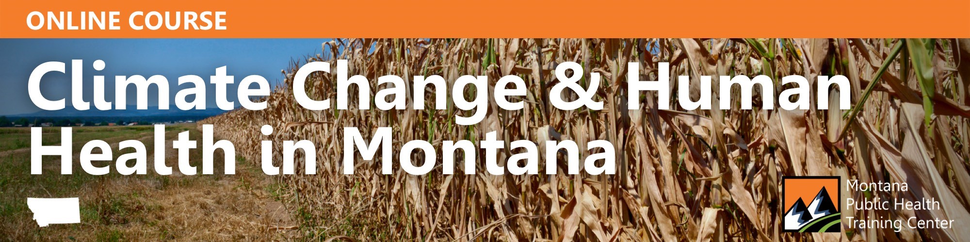 Decorative image with the title climate change and human health in montana