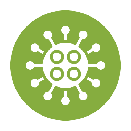 icon with covid virus