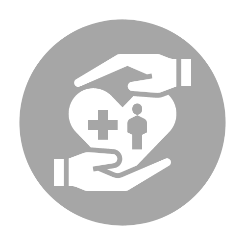 grey icon with two hands 