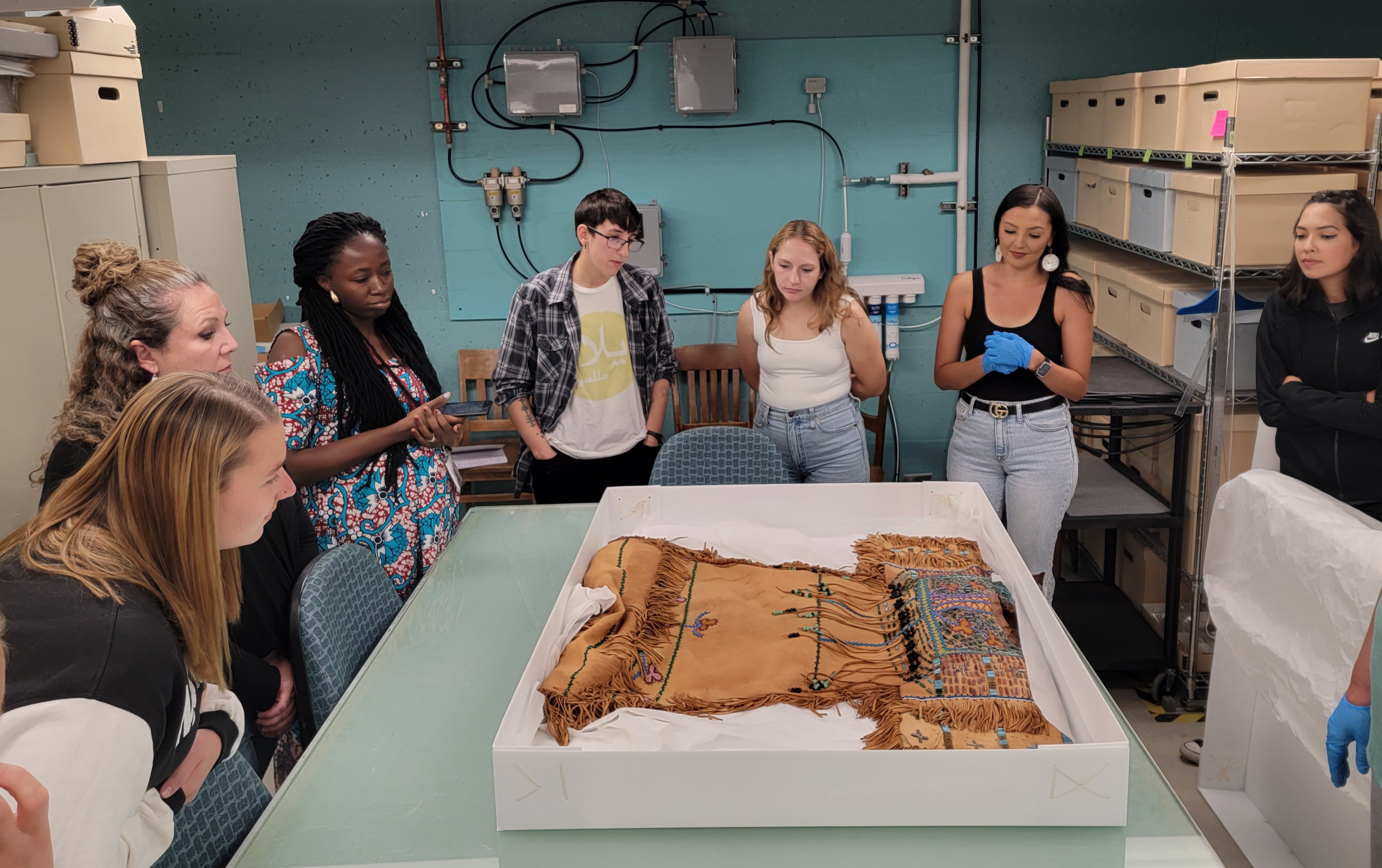 Practicum Students in the basement lab - 2022