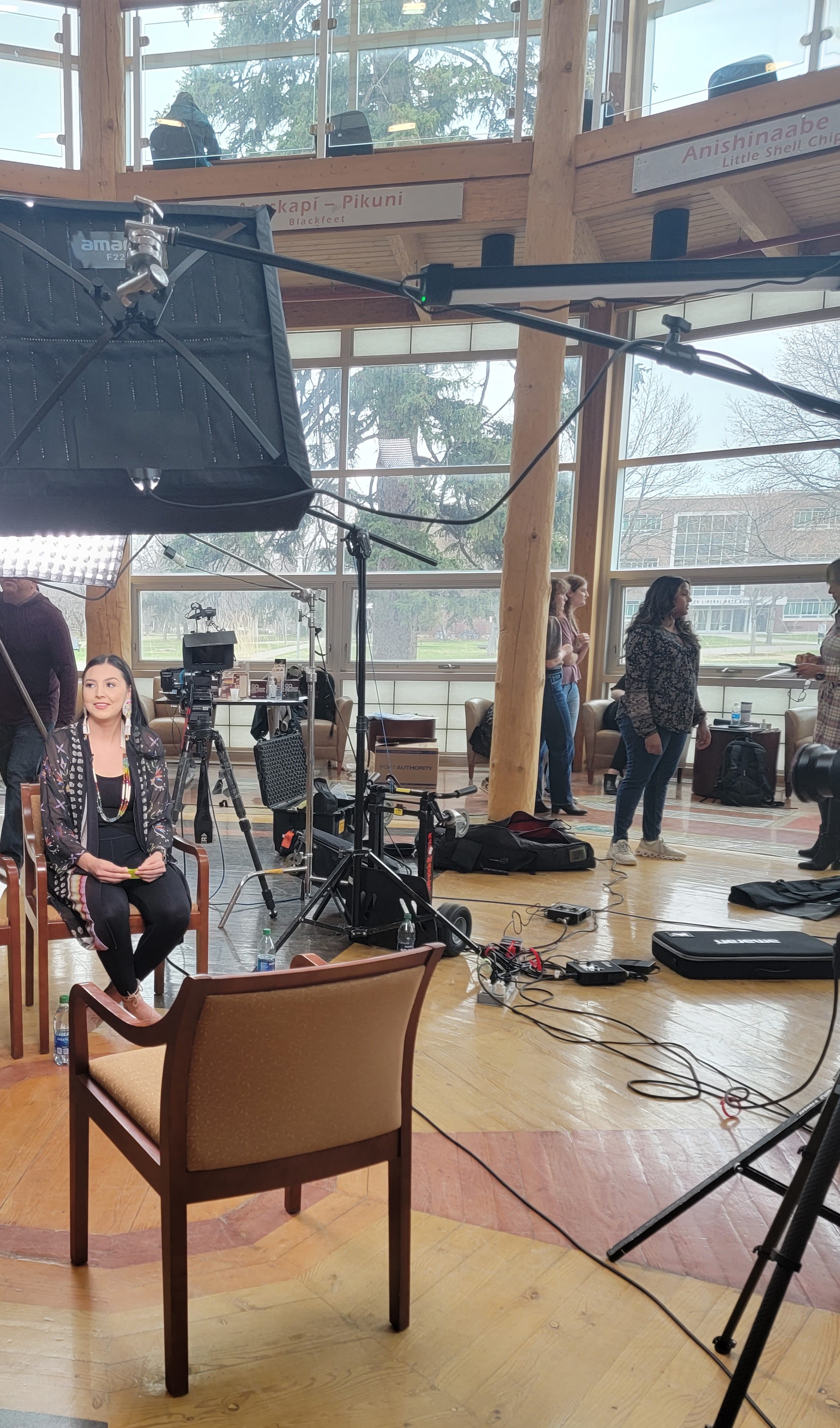 Mikalen Running Fisher during the CBS Saturday morning show