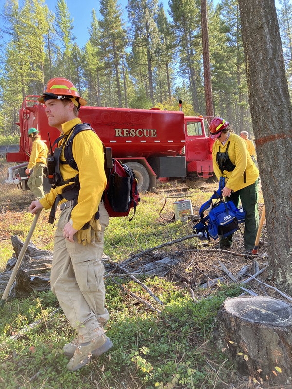 Chris Moran leans on his Pulaski