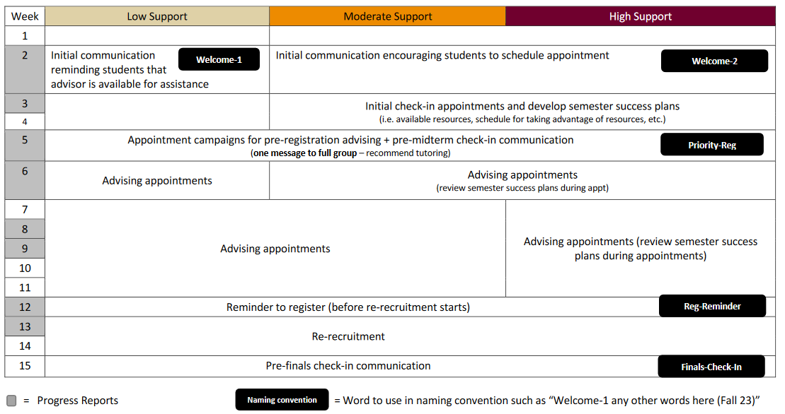 Advisors Comm and Support Plan