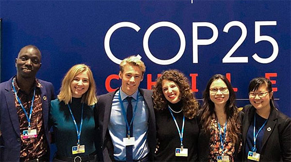 Student delegates attend COP25 in Madrid.