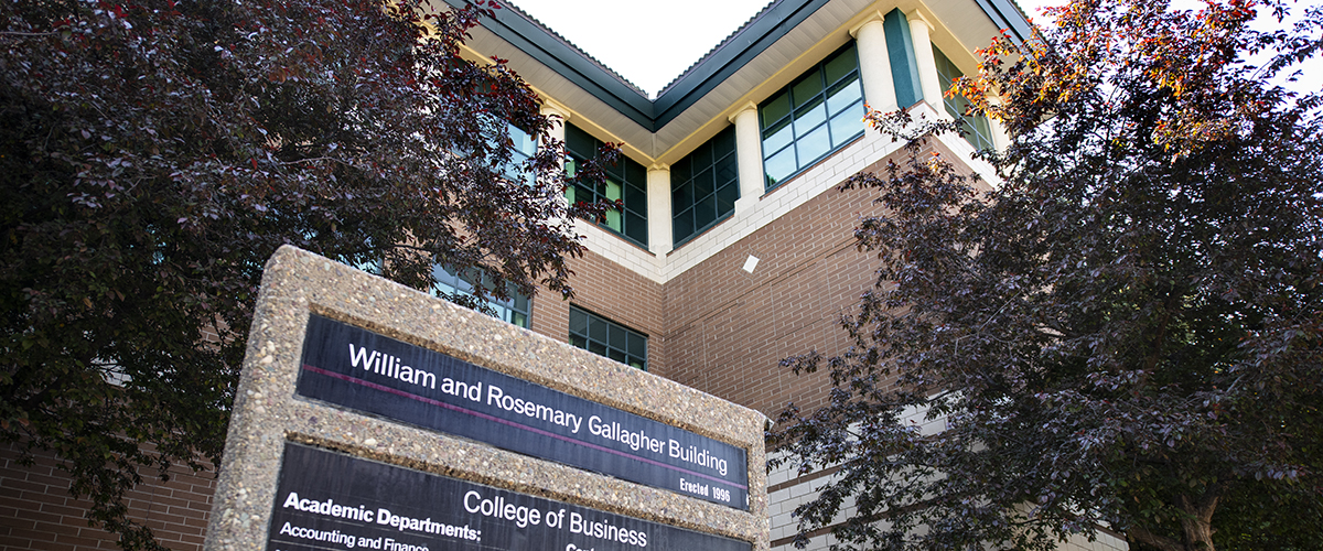 Photo of the College of Business building