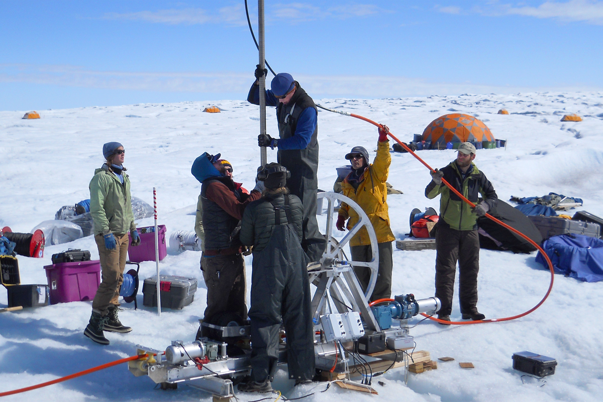 Photo of ice drilling