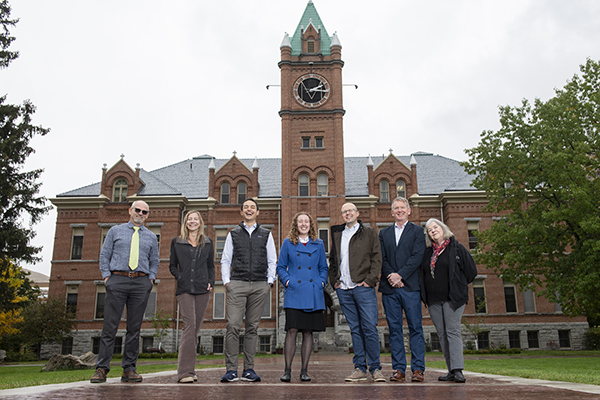 UM faculty in front of Main Hall 