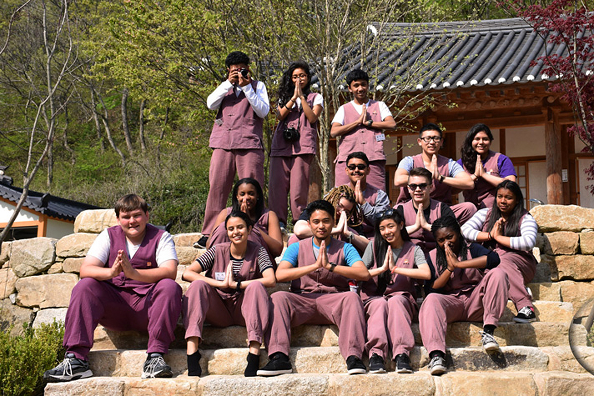 The 2016 youth ambassadors for Project Bridge pose for a group photo.