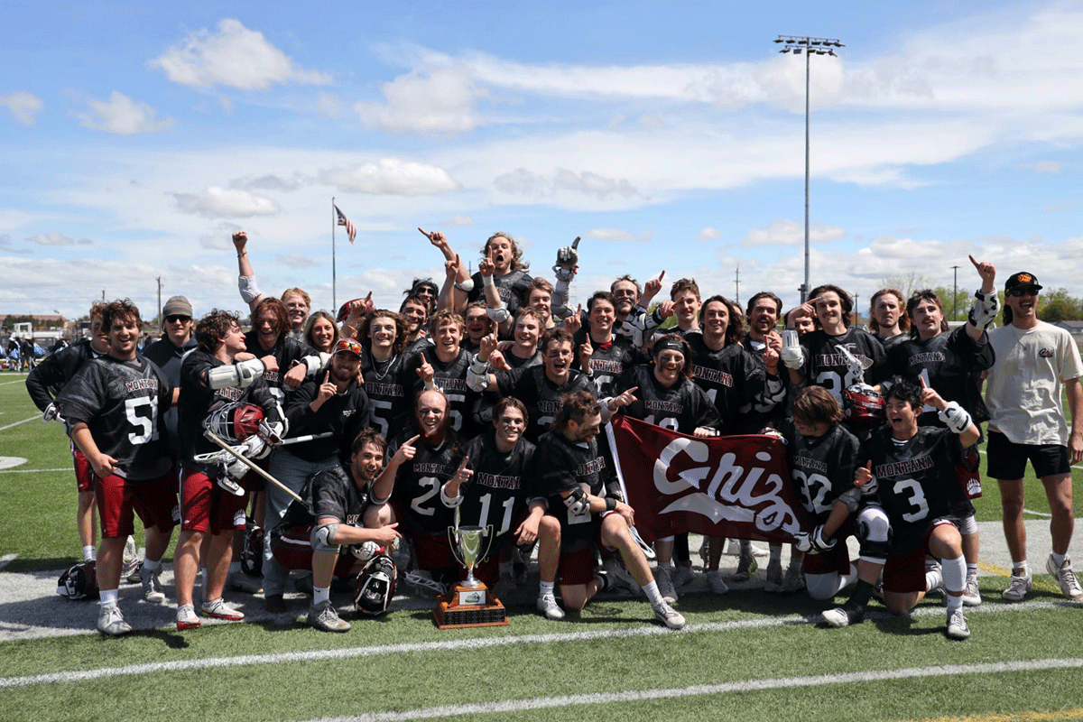 A picture of the Griz lacrosse team. 