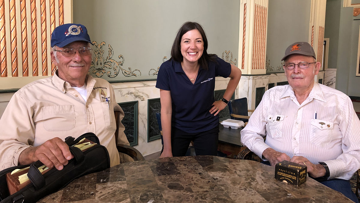 A picture of Breanna McCabe, Roger Siemens and Mark Greydanus.
