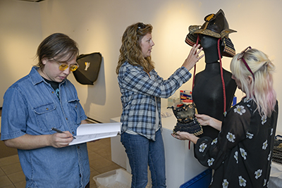Photo of staff hanging Samurai suit