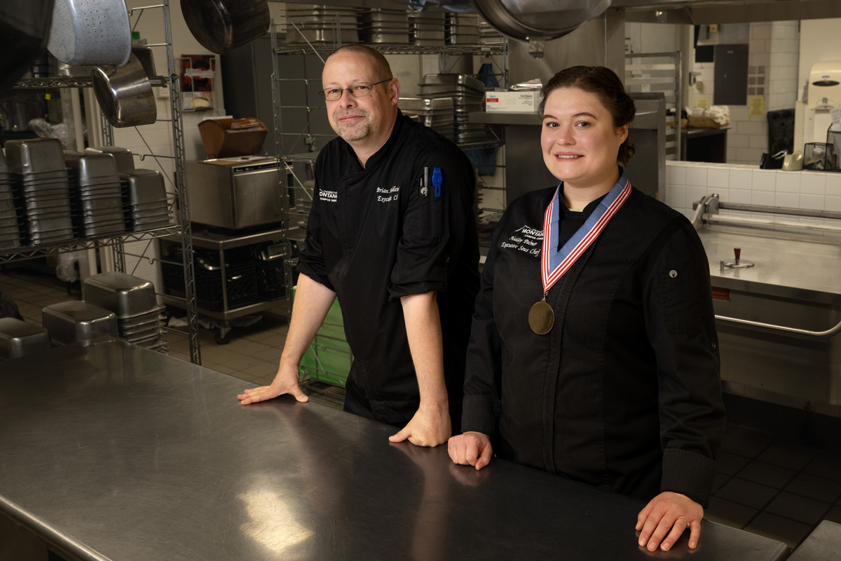 Executive chef Brian Heddlesten and Hailey Palmer