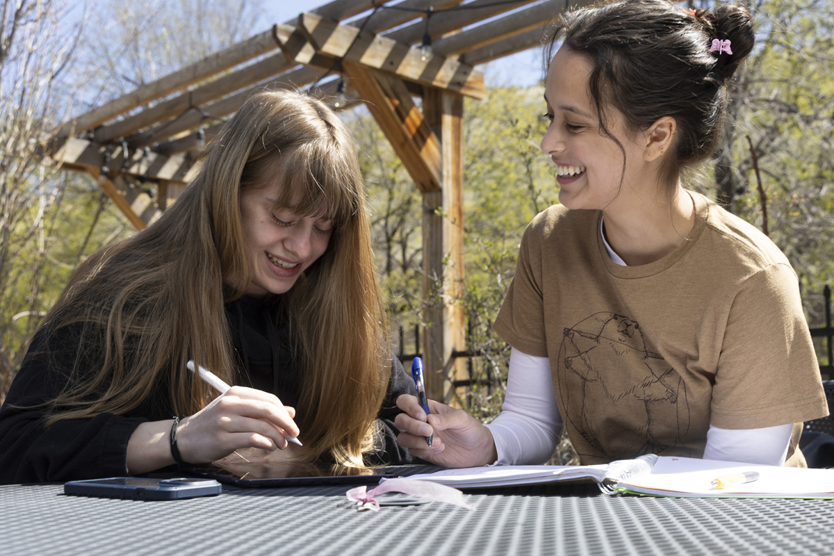 A photo of Daazhraii Alexander and Julia Branen. 
