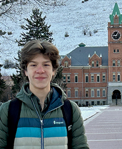 A picture of Henry Zuehlsdorff before Main Hall