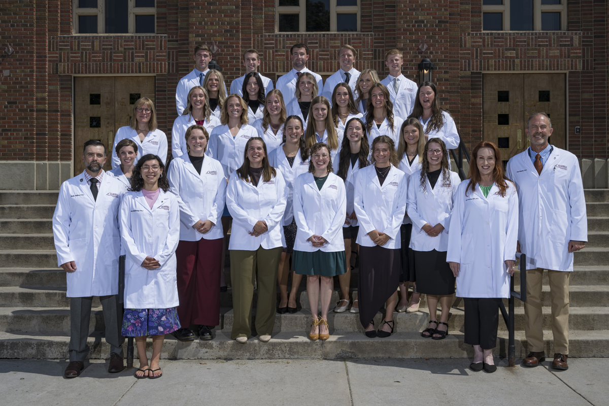 A group photo of UM's first PA program class. 