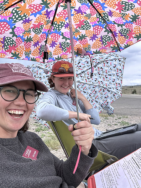 A picture of UM doctoral students Abi Fuesler (left) and Adalyn Vergara.