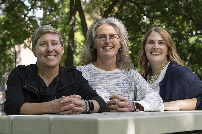 Researchers Catherine Off, Victoria Dreitz and Jenna Musick are pictured.
