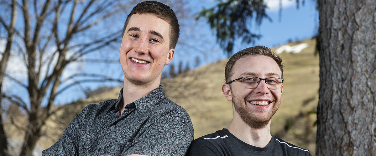 Two UM male students, pictured on campus. 