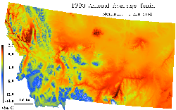 Daymet output image of Montana