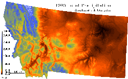 1990 Total Precipitation for State of Montana