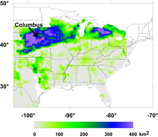 SMAP Midwest US Img Difference Feb 25 - Mar 16, 2019