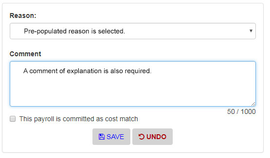 A comment of explaining the choice of reason is required.