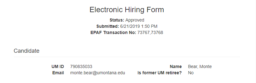 Summary Report Screenshot