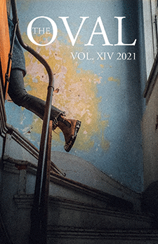 Volume 14 cover featuring a photo of a stairwell with a person stepping up and out of the frame.