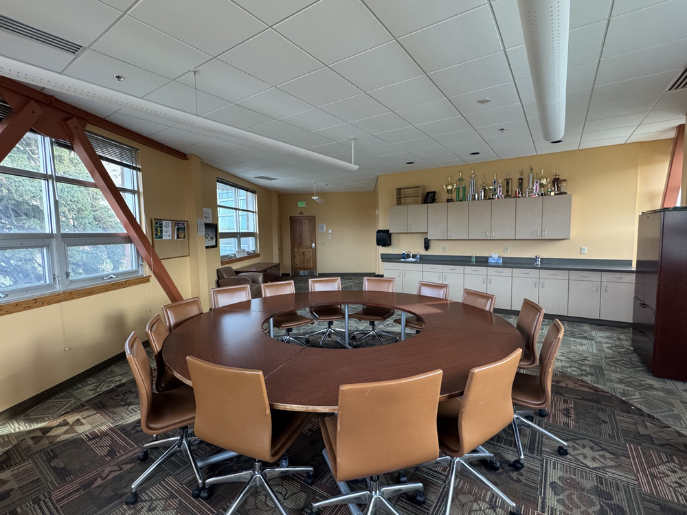 View of conference room 211 from back of the room
