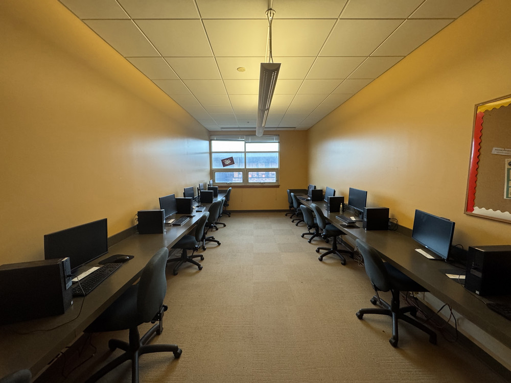 View from the door of Computer Lab 208