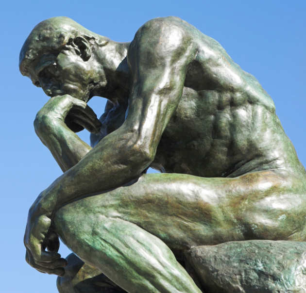 The Thinker statue by auguste rodin