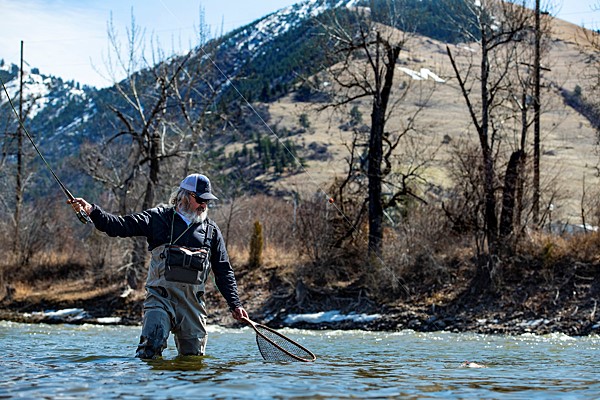 Photo of angler in the Clark Fork River