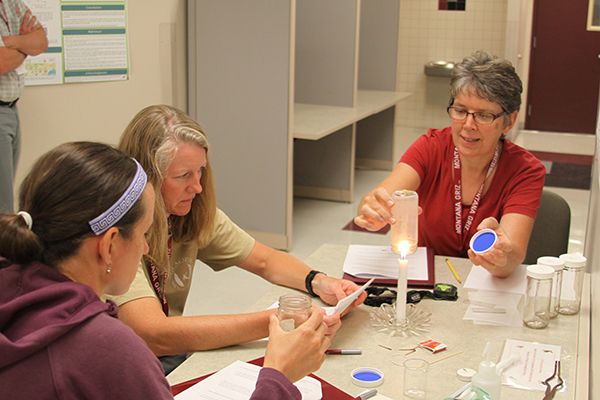 teachers engaged in an experiment
