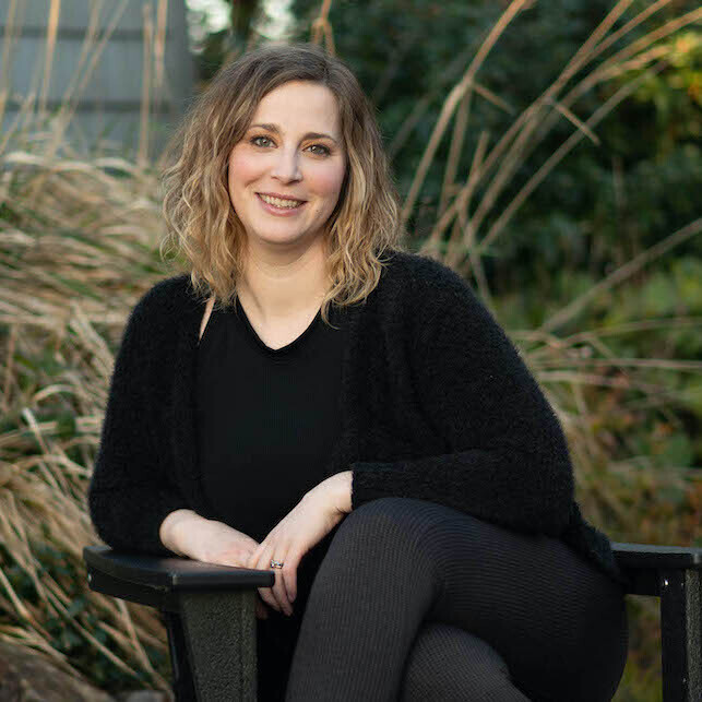 headshot of morgan stier-slemberger sitting outside