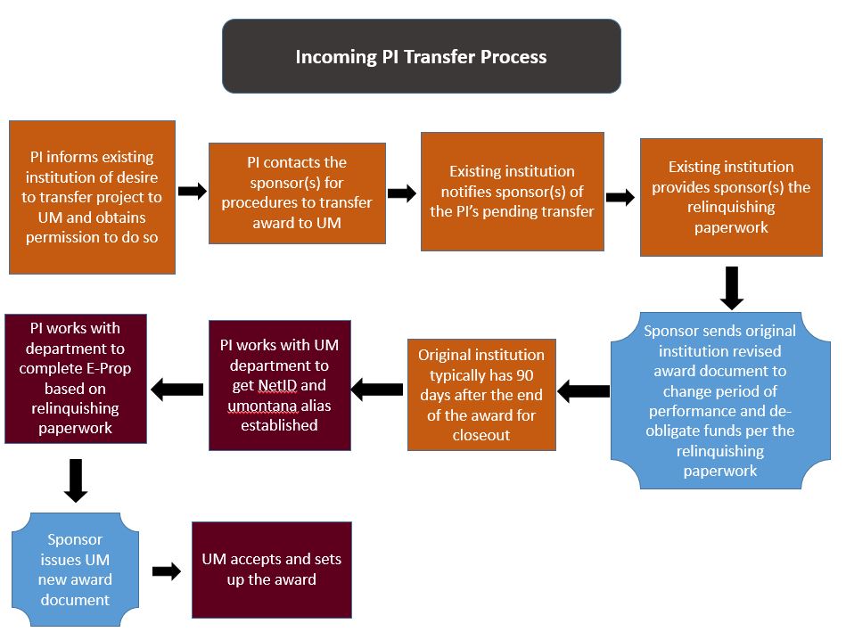 Incoming PI high level work flow summary chart