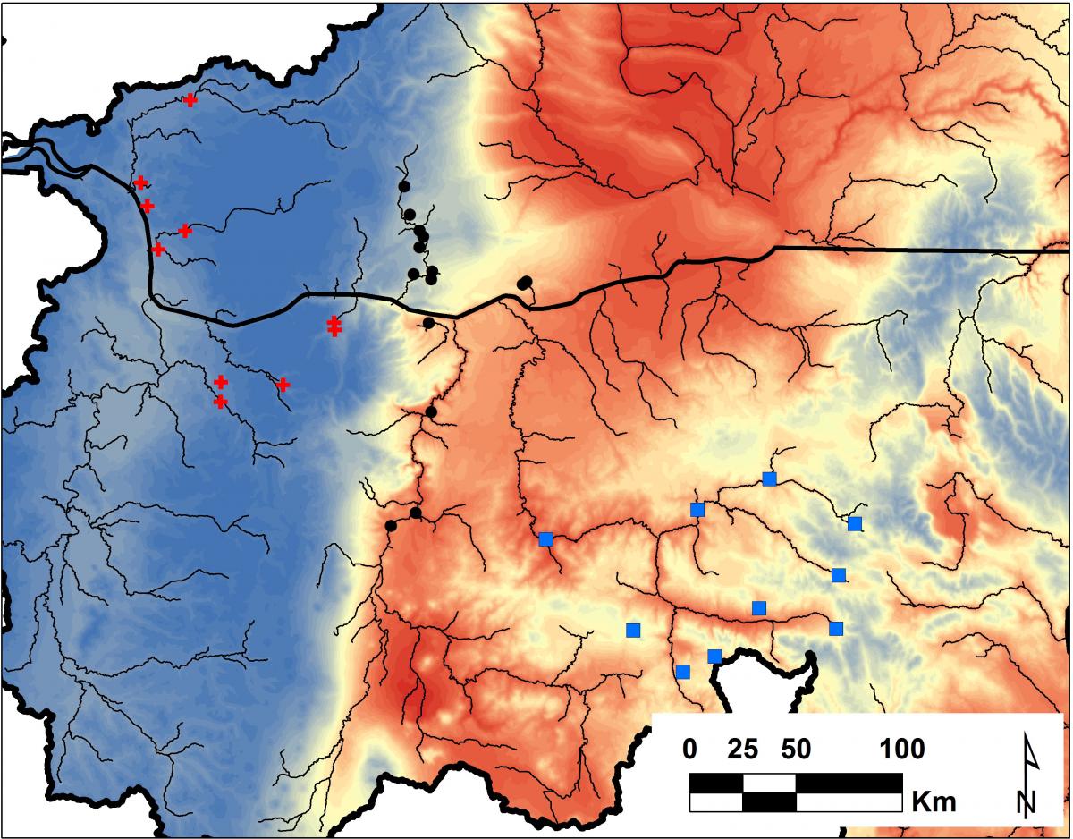Map of steelhead population in the west
