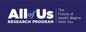 Logo: All of Us reserach program, the future of health begins with you